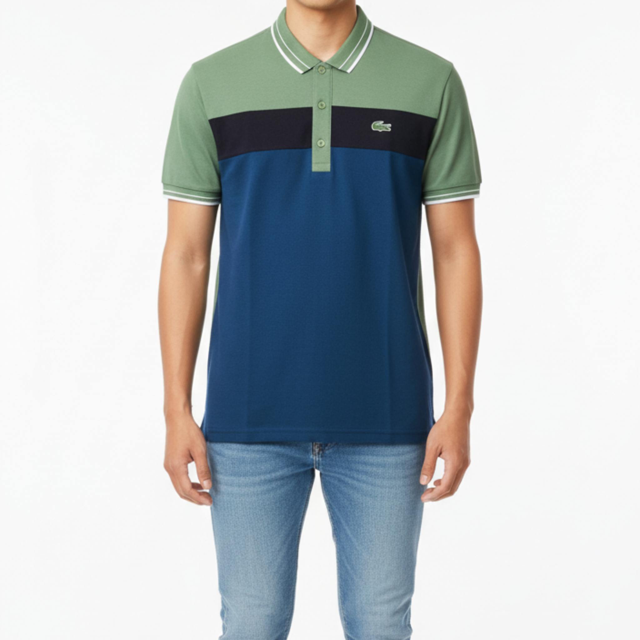 Collar Neck Tri-Panel