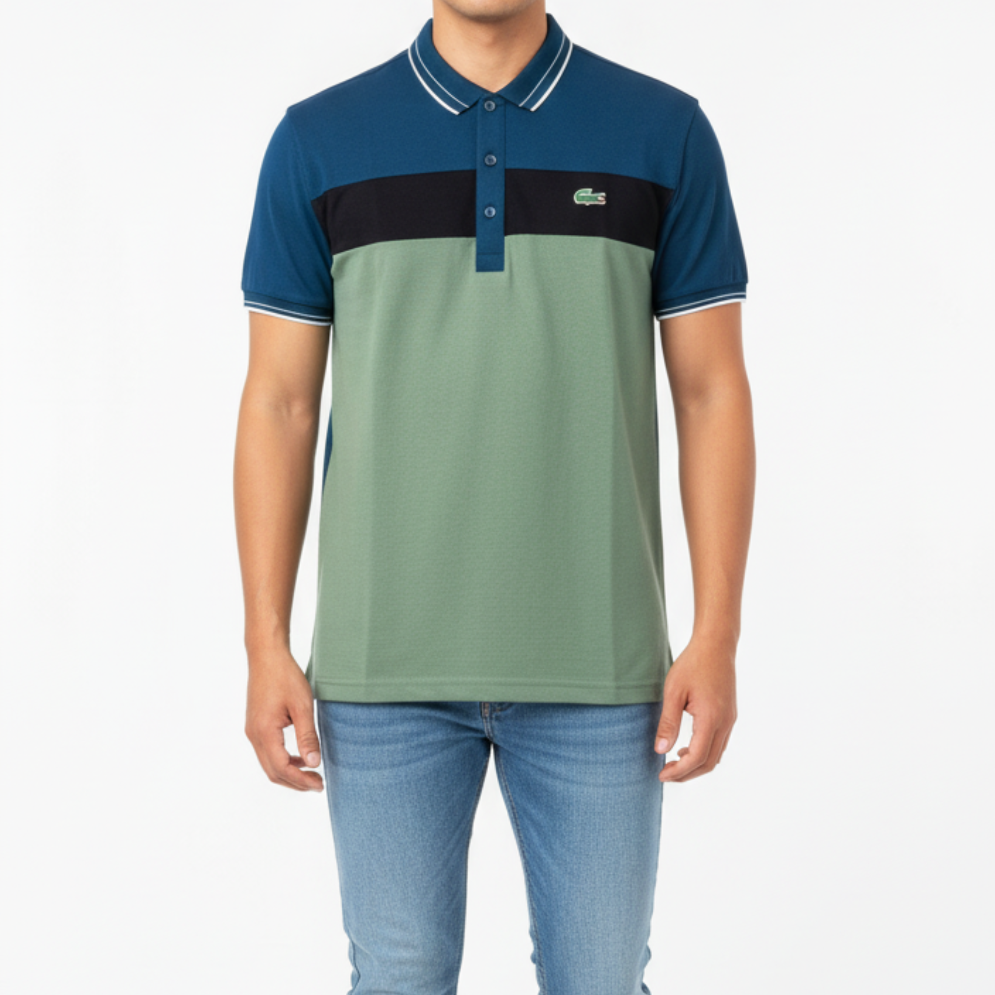 Collar Neck Tri-Panel